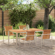 Tavolo da pranzo all'aperto 150x90x75 cm in legno massello di teak
