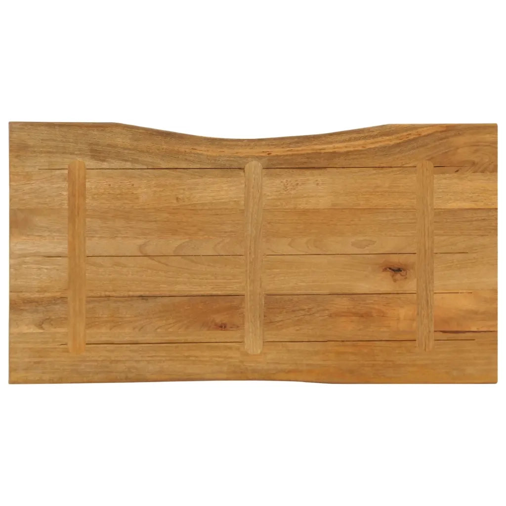 Piano Tavolo 120x60x2,5 cm Bordi Vivi in Legno Massello Mango 370768