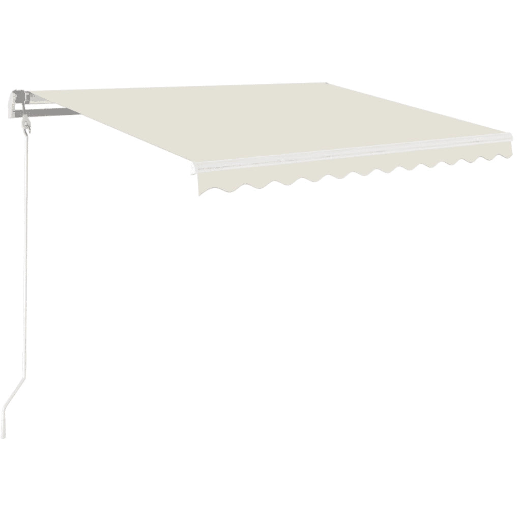 Tenda da Sole Retrattile Manuale con LED 350x250 cm Crema 3068882