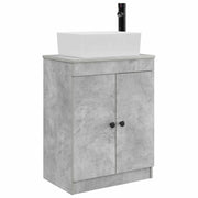 Mobile da bagno con Lavabo | Armadio Lavabo Grigio Cemento 54 x 35 x 83 cm