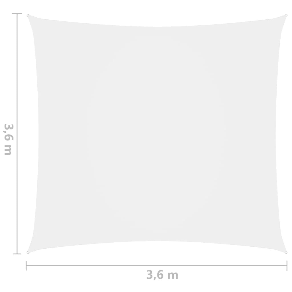 Vela ombreggiante/ombrellone quadrato in tessuto Oxford 3,6 x 3,6 m bianco 02_0009474
