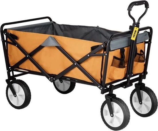 Carrello da Viaggio - Carrello per Negozio - Ripiegabile - Carrello da Campeggio - 80KG Capacità di Carico - Giallo
