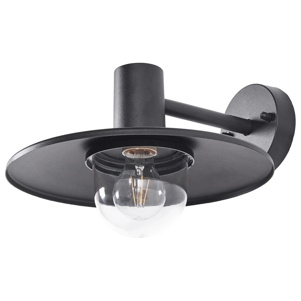 Lampada da parete per esterni Sconce nere Metallo Alluminio Materiale sintetico Opaco Design moderno Giardino Patio