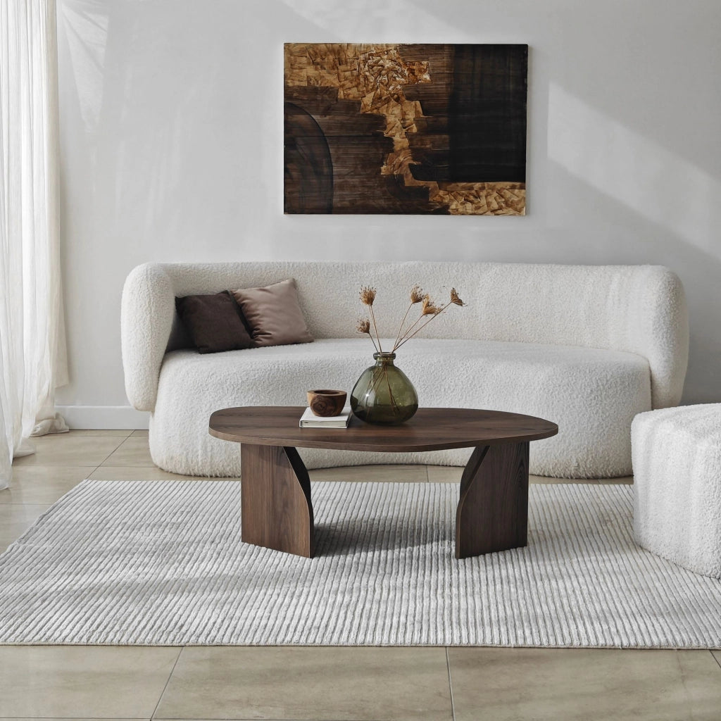 Tavolino in legno "Rock" 100 x 60 x 35 cm - Noce