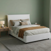 Anyta, Letto Piazza e Mezza Sfoderabile Made in Italy, Bianco