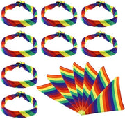Set di Bandana 15 pezzi - Disegno Arcobaleno - Impermeabile - Cotone Poliestere - 55 x 55 cm - Tema LGBT - Sciarpa