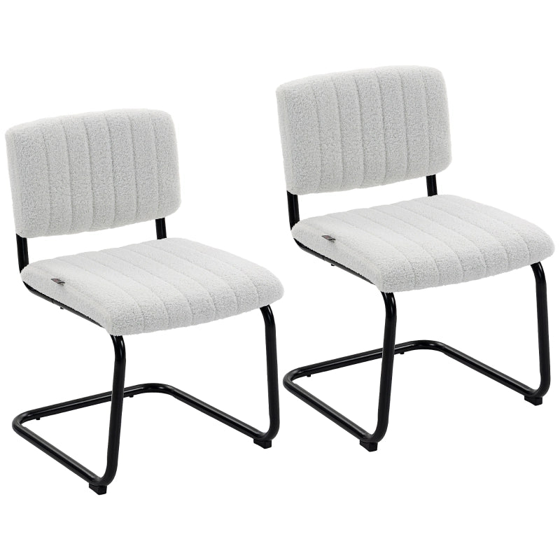 SEDIE da pranzo Freischwinger Set da 2 pezzi 48x55x76 cm Crema