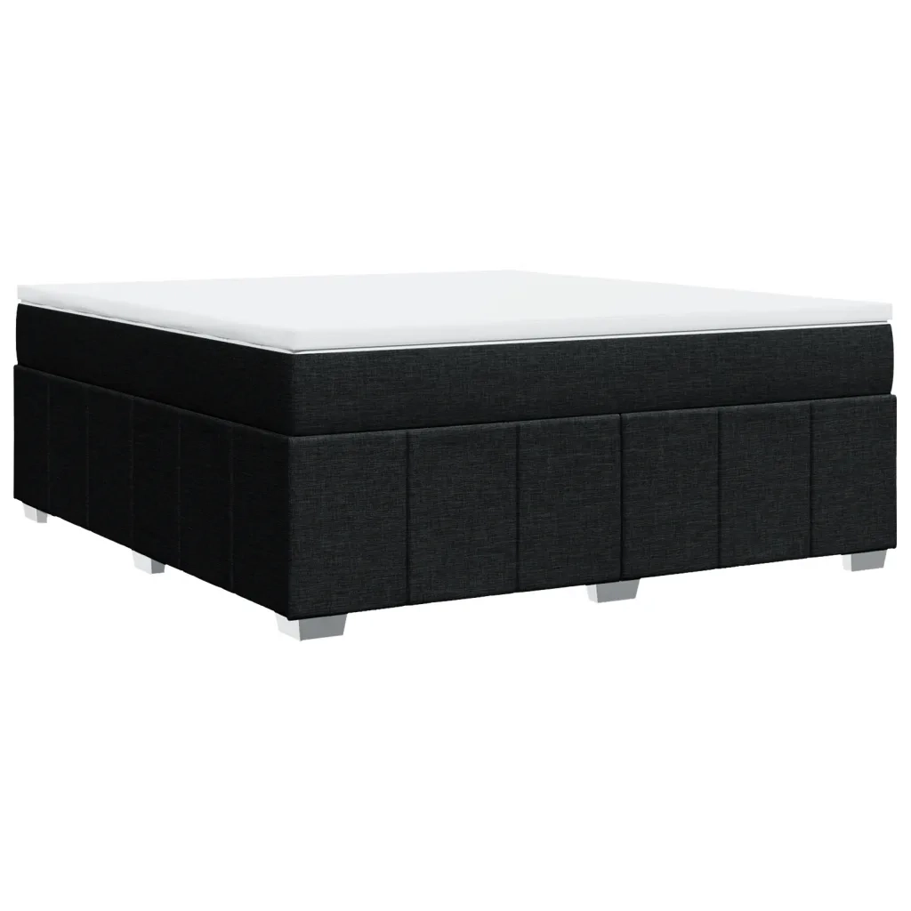 Giroletto a Molle con Materasso Nero 180x200 cm in Tessuto 3285493