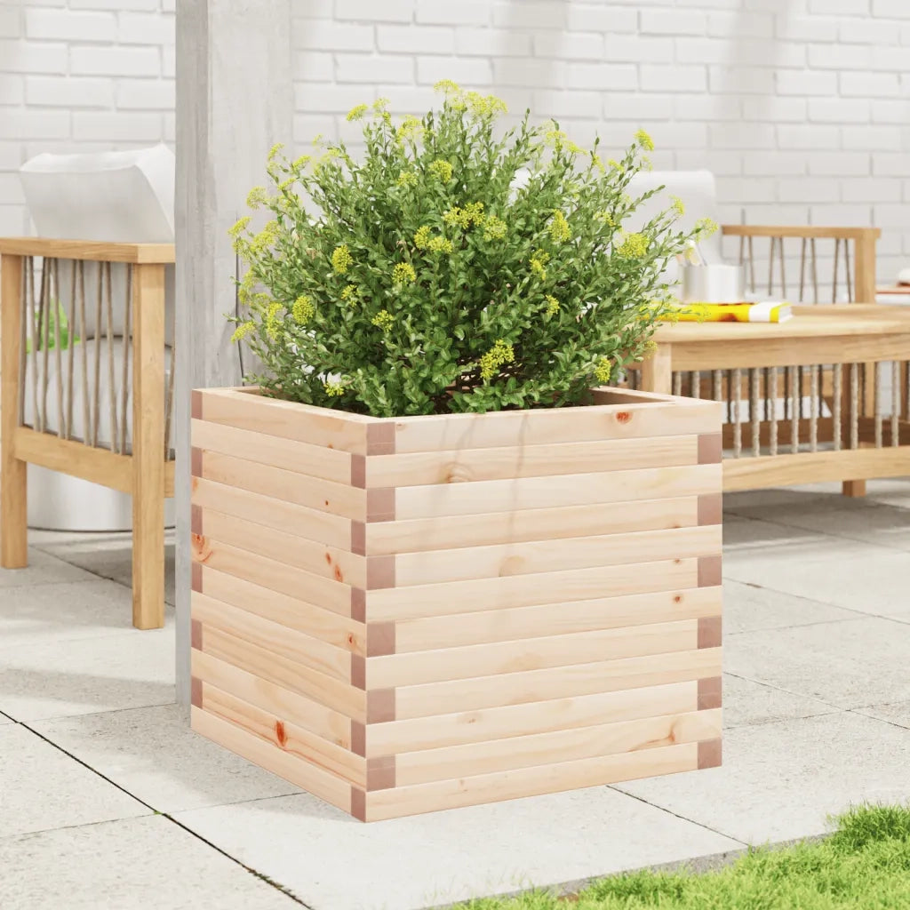 Fioriera da Giardino 50x50x45,5 cm in Legno Massello di Pino