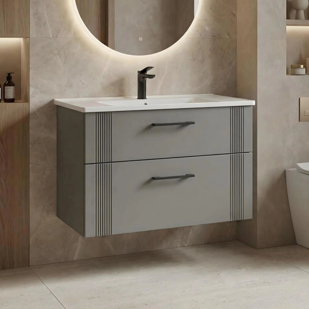 Mobile lavabo "Bari 85 v2" - 85 x 45 x 55 cm - Cashmere opaco