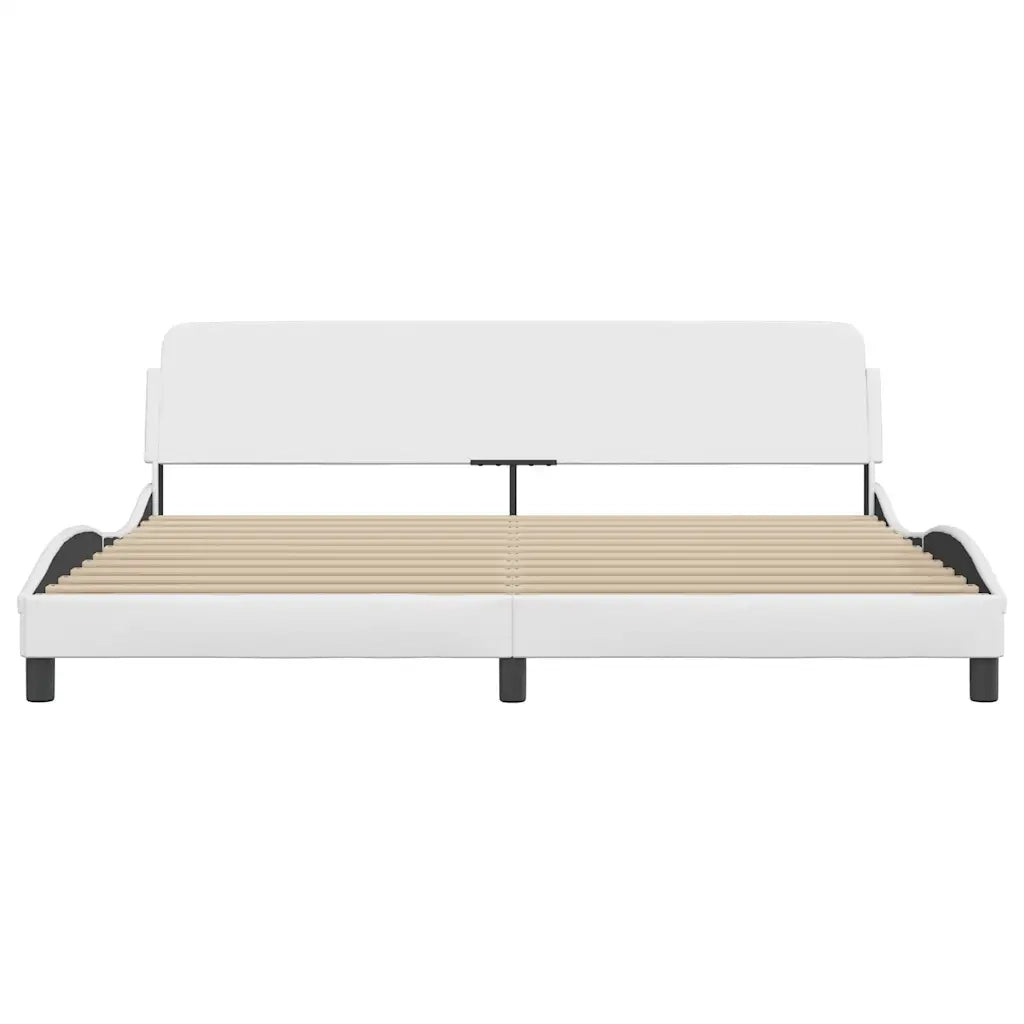 Giroletto con Testiera Bianco 200x200 cm in Similpelle