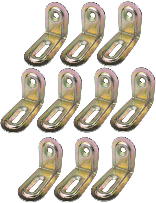 Set di supporti adattabili da 10 - Onde di fissaggio - 40 x 28 x 22 mm - Acciaio inossidabile Z275 - Montaggio affidabile - Stabilizzazione di strutture - Supporti di fissaggio per montaggio