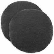 Federa 2 pcs HEERLEN Grigio Scuro Ø 50 cm Bouclé 922623