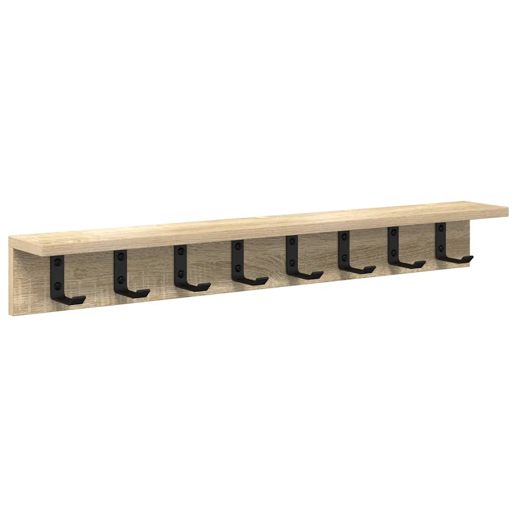 vidaXL Appendiabiti a muro rovere sonoma 80 x 10.5 x 10.5 cm