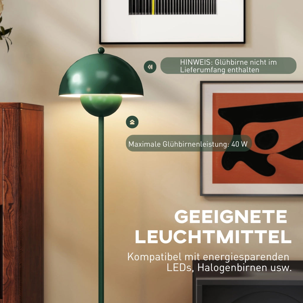 Lampada da terra ¨C zephmum ¨C Verde, Stelo in acciaio, 150 cm