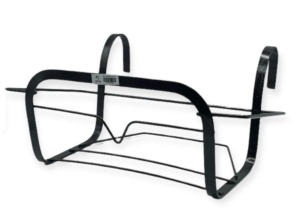 Balconiera Fioriera da Balcone in ferro Giada Nero Iodice 50 cm