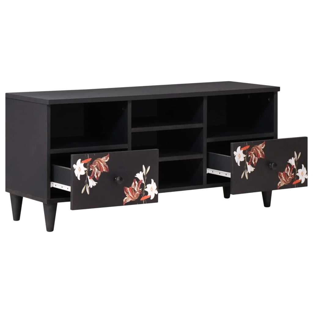 Mobiletto moderno con anta 100 x 33,5 x 46 cm in legno massello di mango multicolore 02_0057860
