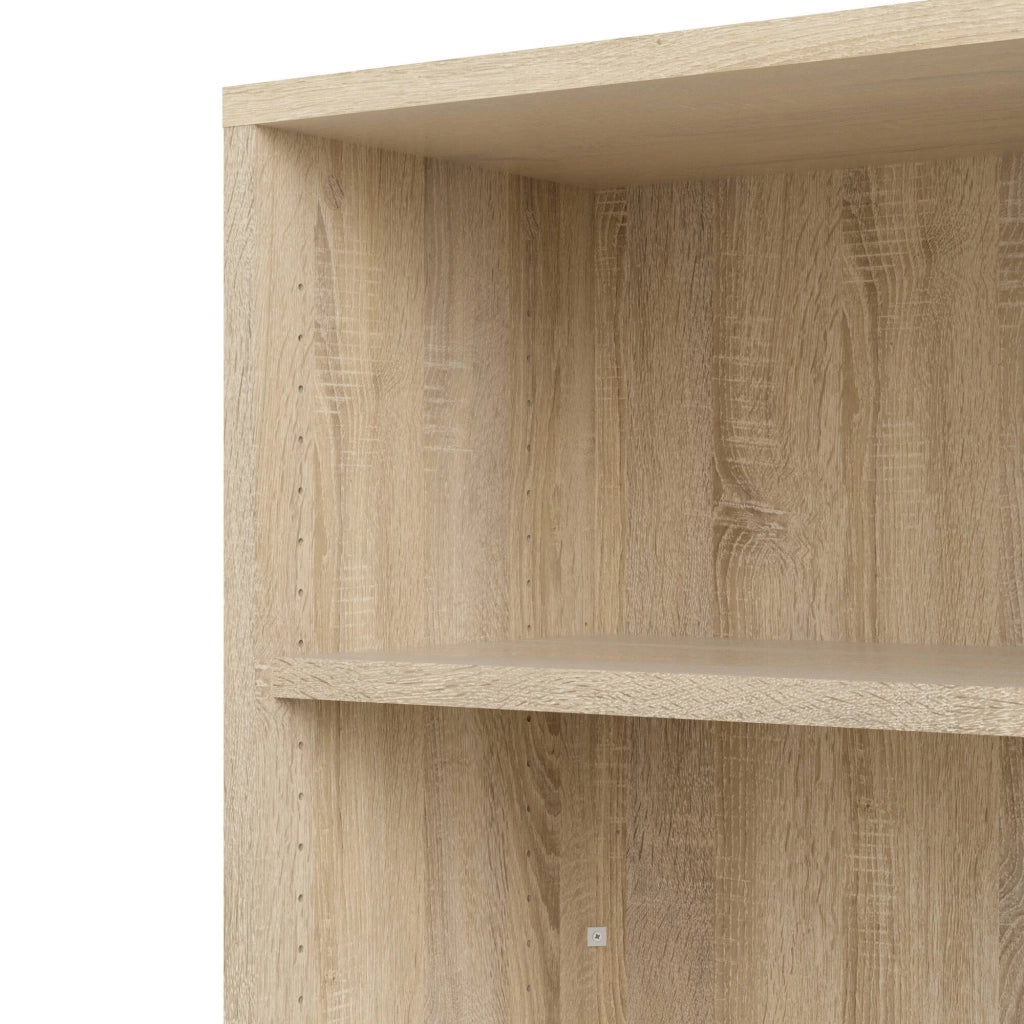 Libreria Aziza, Scaffale da ufficio, Mobile portalibri, Biblioteca, 89x40 h113 cm, Quercia