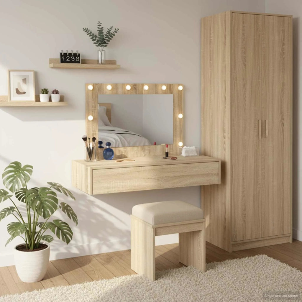 Toeletta | Tavolo da Trucco Marrone 100 x 40 x 70 cm Legno multistrato