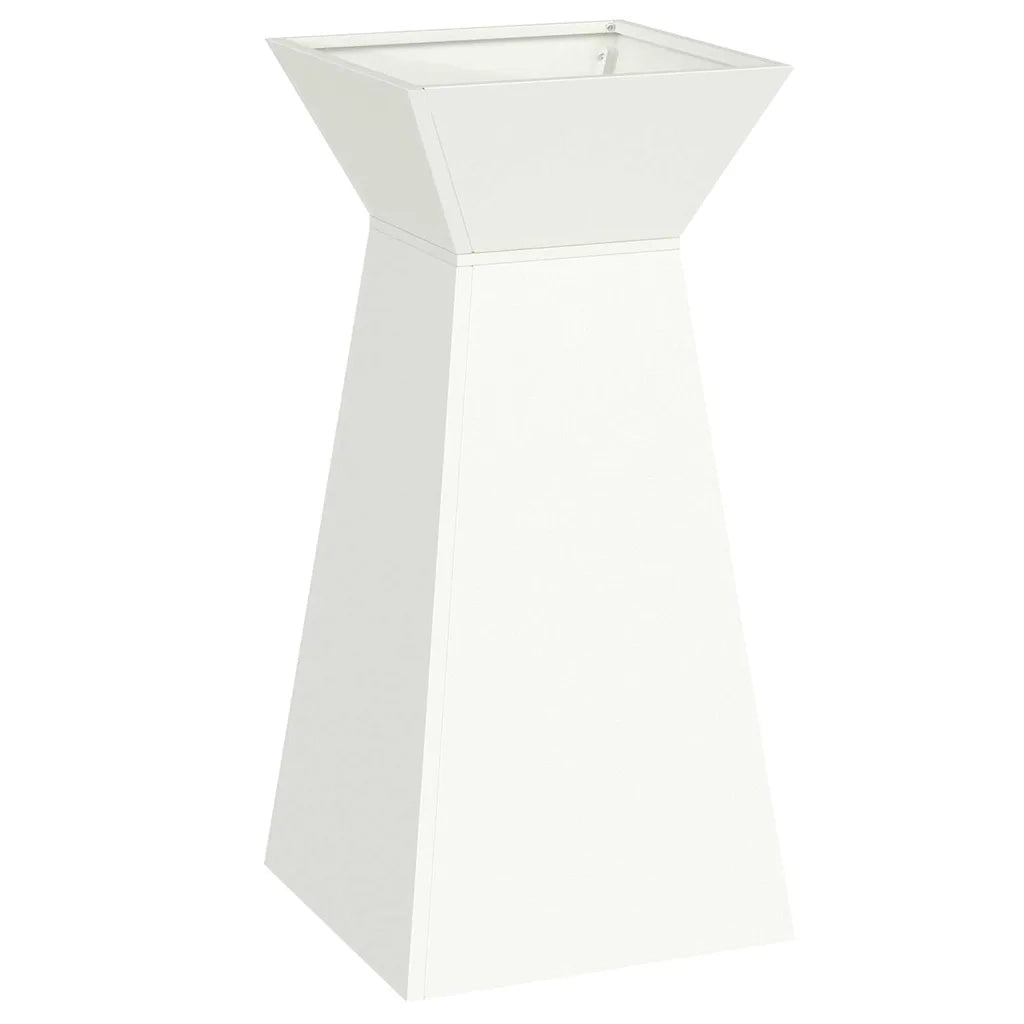 Vaso a Pilastro 2 pz-Set di 2 Fioriera da Esterno-Contenitore per Piante Bianco 35 x 35 x 73 cm