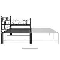 Telaio Divano Letto Estraibile Nero in Metallo 90x200 cm cod mxl 60636