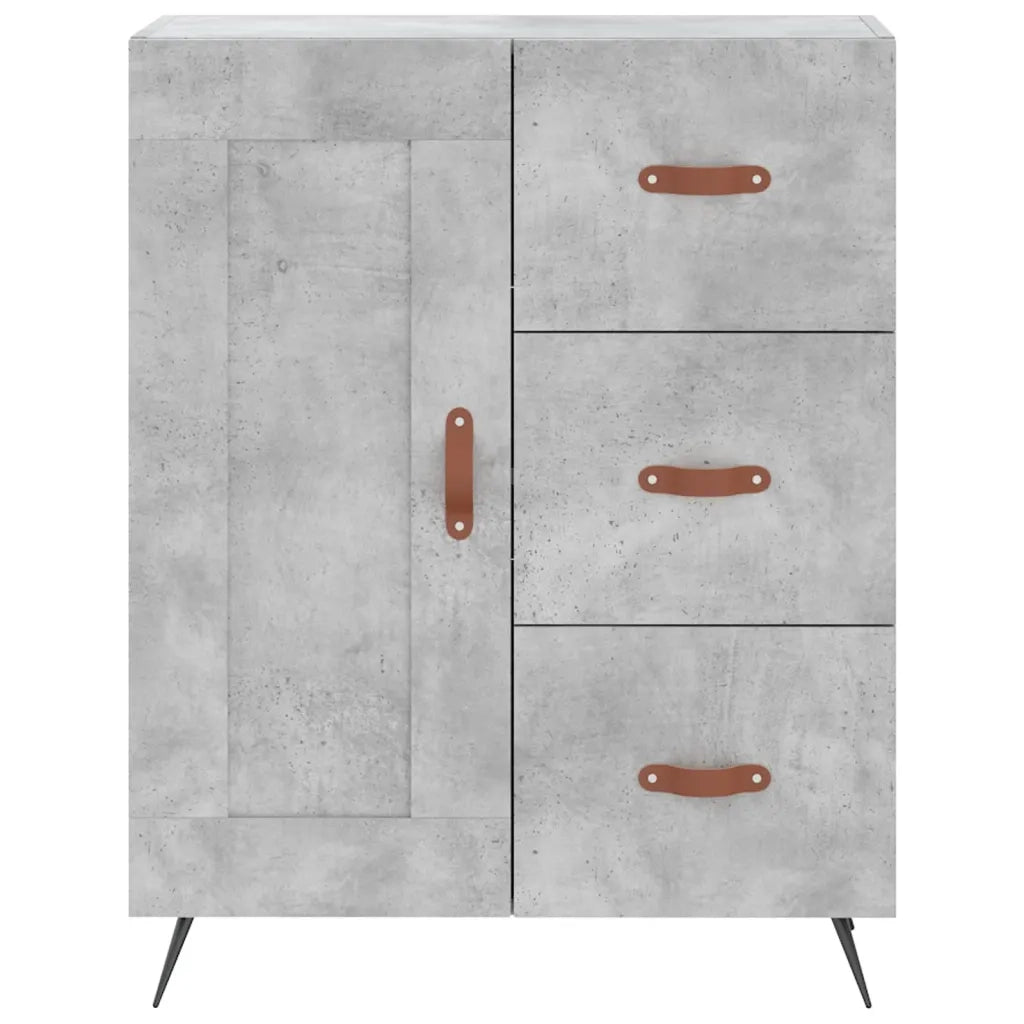 Credenza-Buffet-Armadio da cucina Grigio Cemento 69,5x34x180 cm in Legno Multistrato 811708