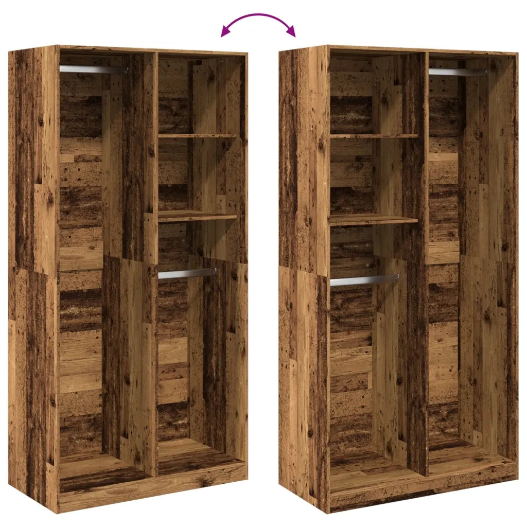 Armadio Legno Antico 100x50x200 cm in Legno Multistrato CFW8983018