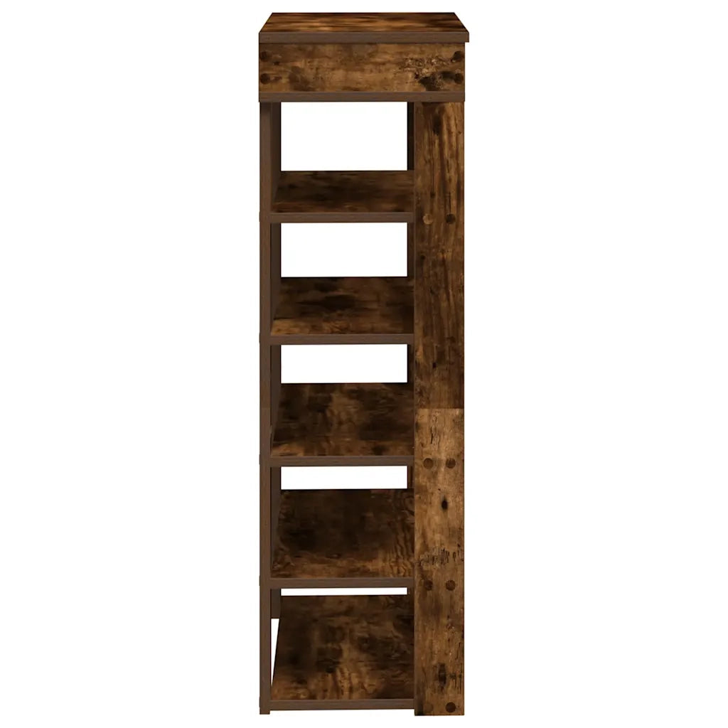 Scarpiera-Scaffale per scarpe Rovere Fumo 60x30x98 cm in Legno Multistrato