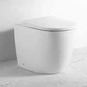 WC filo muro FT53A a pavimento in ceramica 52.5x37x41H cm. bianco