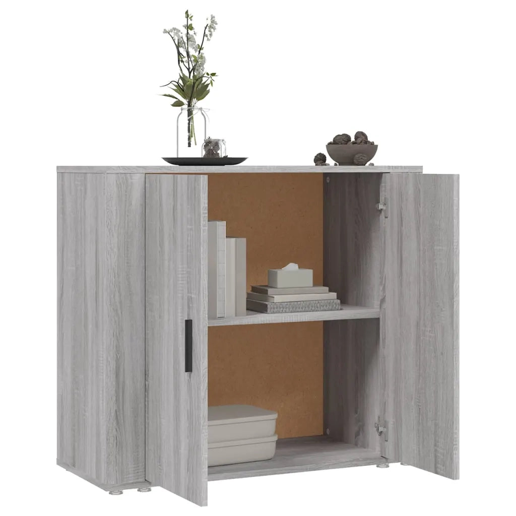 Credenza Grigio Sonoma 80x33x70 cm in Legno Multistrato 816566
