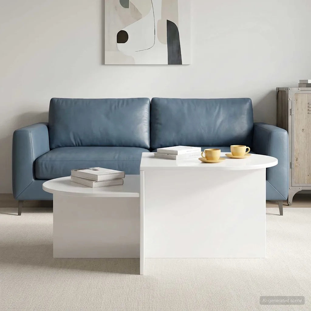 Tavolino da salotto Bianco Lucido 100 x 50 x 40 cm 8001050
