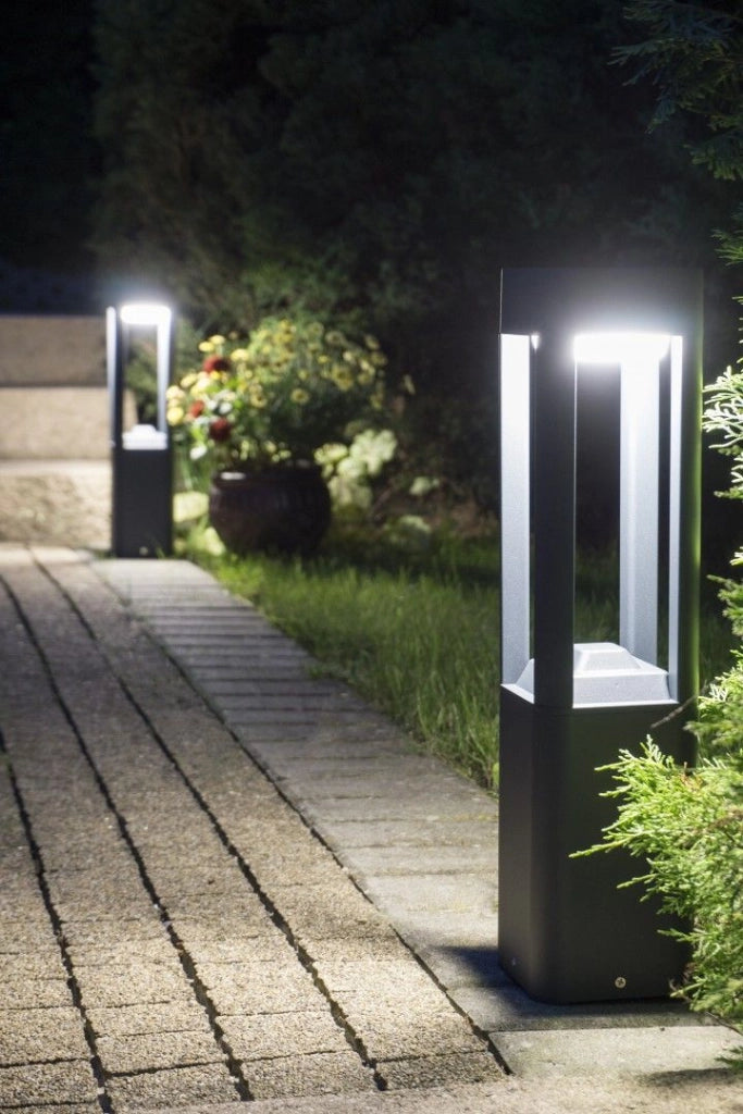 Lampione da giardino 50 cm GX53 grigio scuro IP54 SU-MA