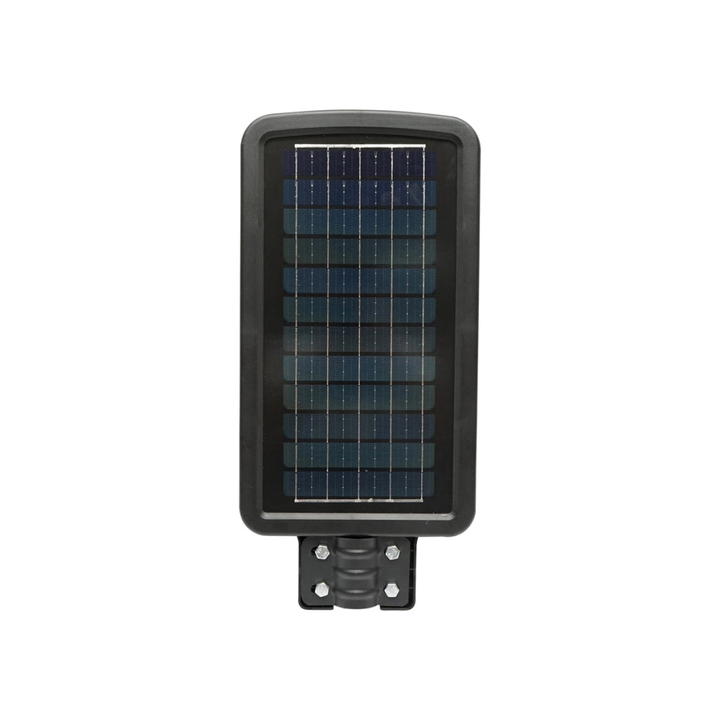 Lampada solare a LED per illuminazione stradale 60W, 6500K, IP65 con sensore di movimento, pannello solare e montaggio su palo