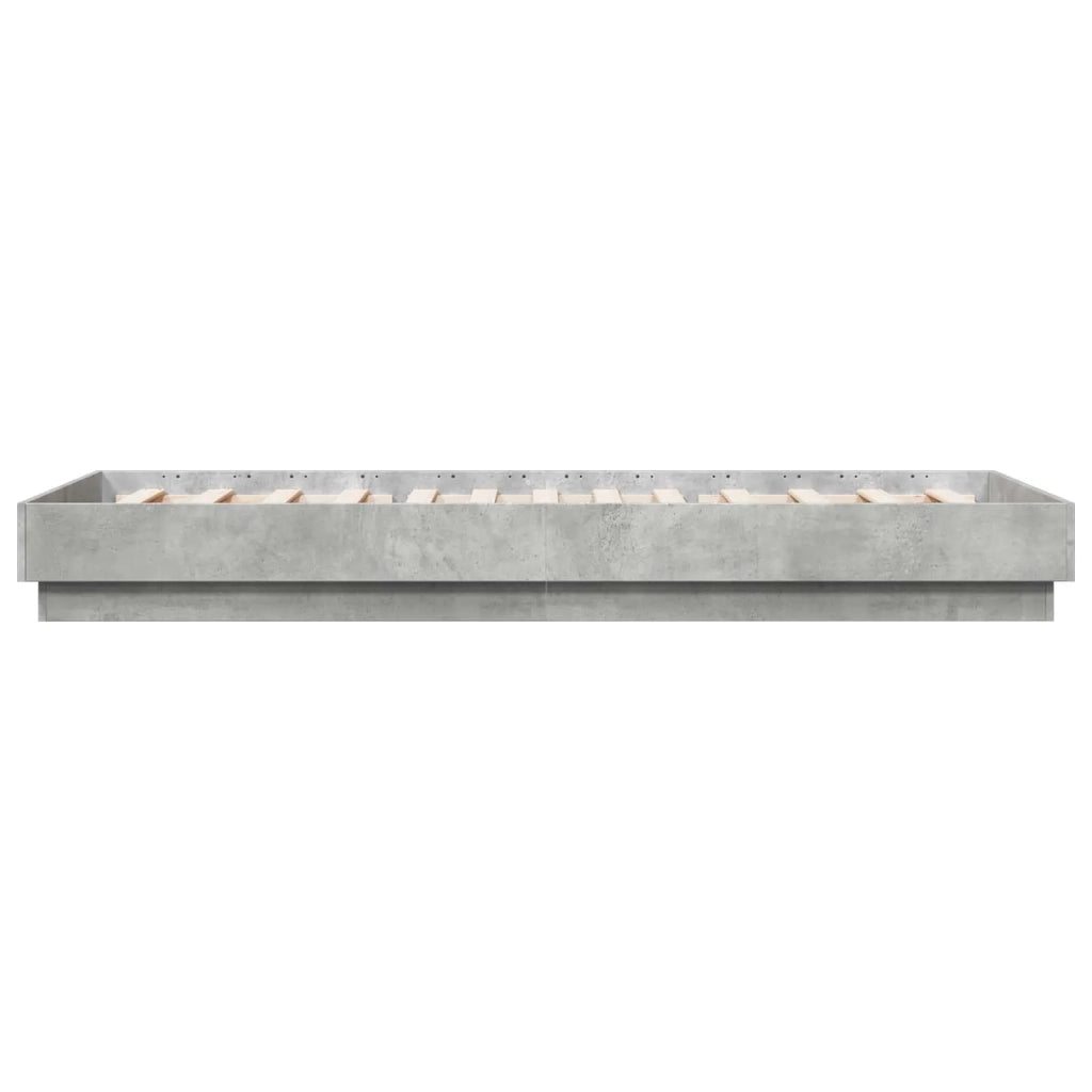 Letto con LED Grigio Cemento 80 x 200 cm Legno ingegnerizzato 8009008