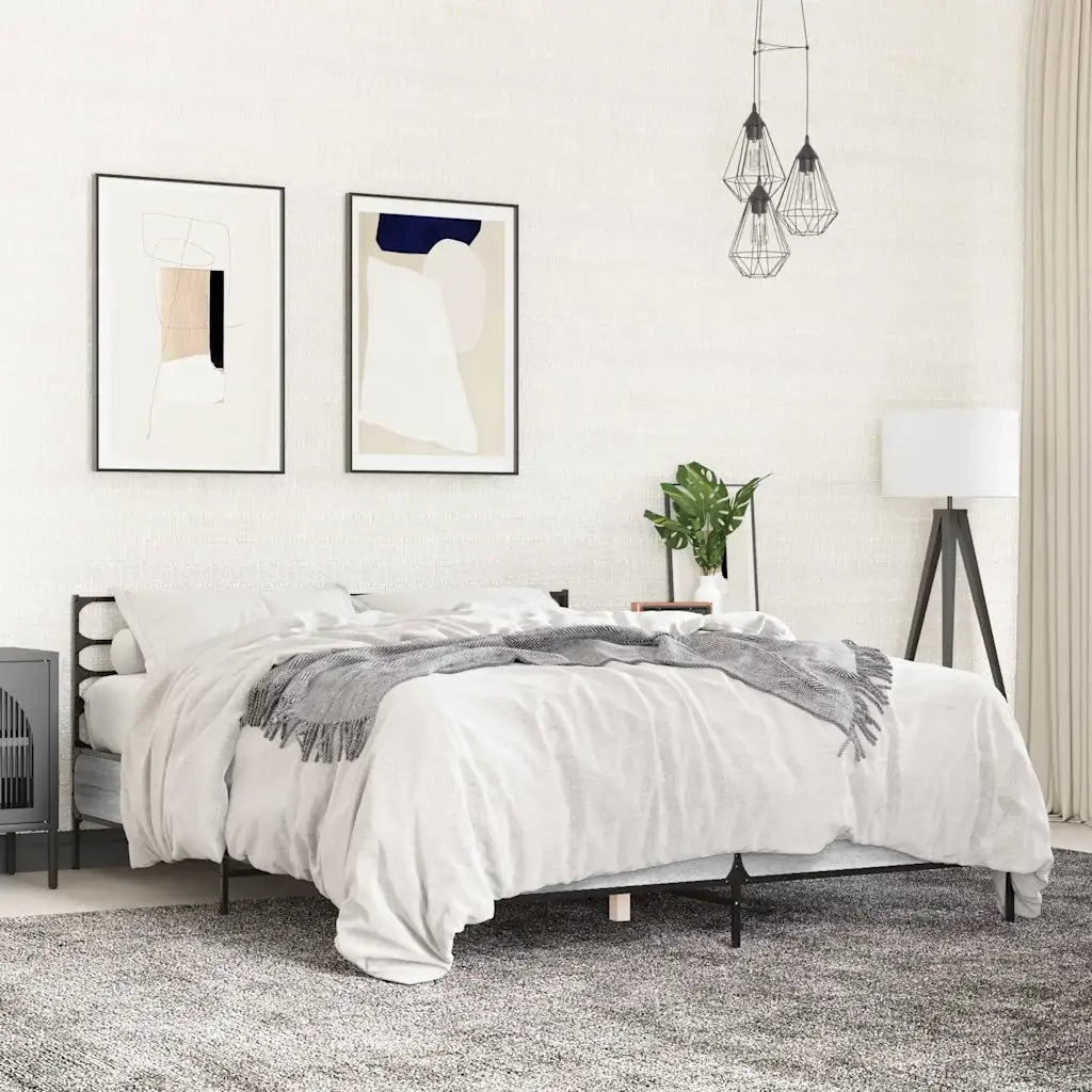 Giroletto Grigio Sonoma 150x200 cm in Legno Multistrato Metallo 3280050