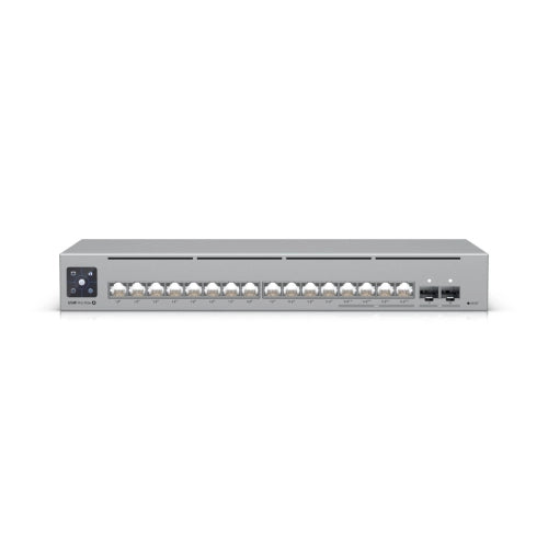 Ubiquiti switch usw-pro-max-16-poe 24 porte lan poe++ (4p 2.5gbe + 12p 1g) budget 180w + 2 porte 10g sfp+ l3