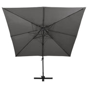 Ombrellone a Sbalzo con Doppia Copertura-Ombrello da giardino 300x300 cm Antracite