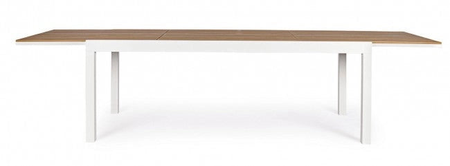 Tavolo Allungabile Elias 200-300x95 cm Bianco in Alluminio