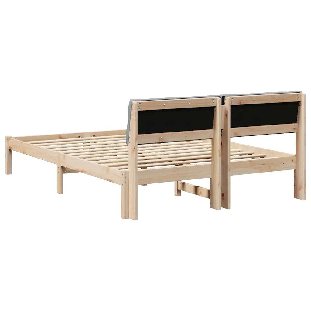Struttura del Letto Marrone e grigio chiaro 140 x 190 cm