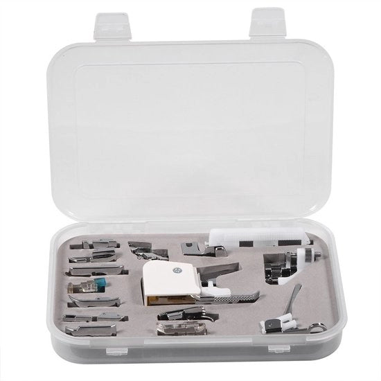 Kit di cucito 15 pezzi - Alta qualità metallo - Resistente allo sfregamento - Facile da installare - Accessori per cucito - Ben imballato