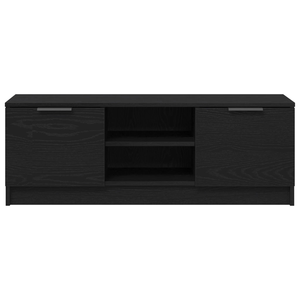 Mobile TV  Nero Rovere 102x35x36,5 cm Legno ingegnerizzato
