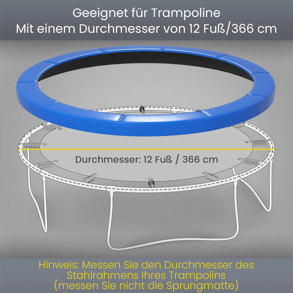 Copertura per Trampolino Esterno ¨C zephmum ¨C Blu, ?366 cm, Impermeabile