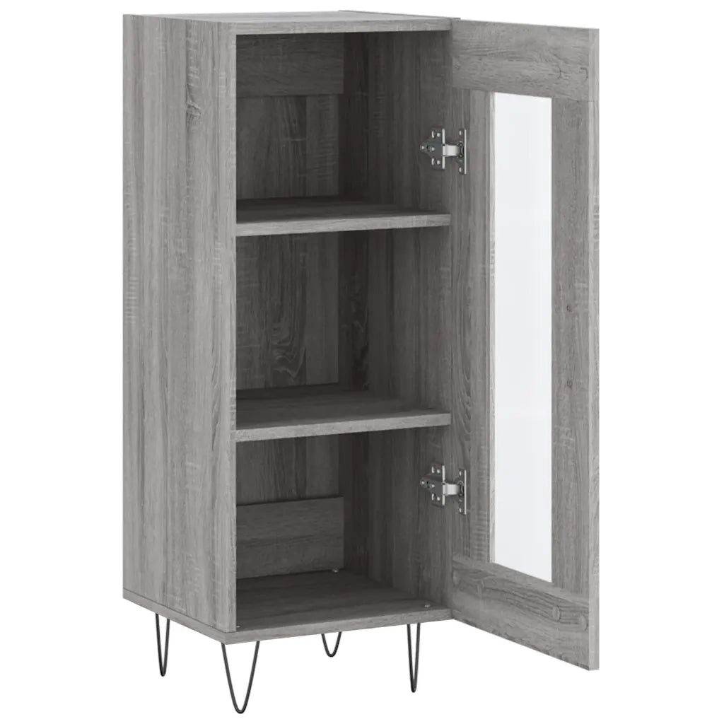 Credenza-Buffet-Armadio da cucina Grigio Sonoma 34,5x34x90 cm in Legno Multistrato 518142