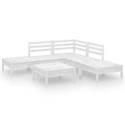 Set di mobili da giardino mobili da esterno 6 pezzi legno di pino massiccio bianco 02_0017006