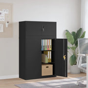 Armadio Classificatore Nero 90x40x145 cm in Acciaio 3188324