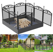 Recinzione per Cani e Gatti - 126x126x8cm - 8cm di Altezza - Peso 17kg - Nero