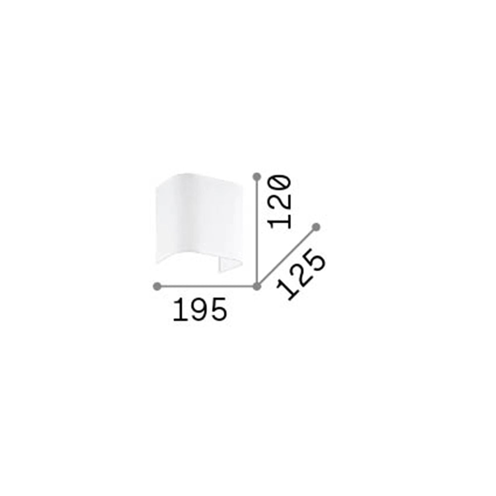 Paralume In Pvc Moderno Gea Tessuto Bianco