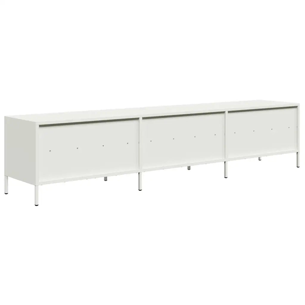 Mobile TV Bianco 202x39x43,5 cm in Acciaio Laminato a Freddo 3307160