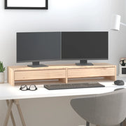 Supporto per Monitor 100x27x15cm in Legno Massello di Pino 813959