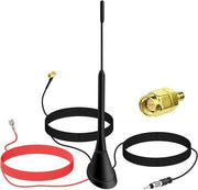 Radio digitale per auto con antenne e amplificatore - DAB+ FM/AM antenne per tetto con connettore SMB e adattatore DIN - cavo 5m